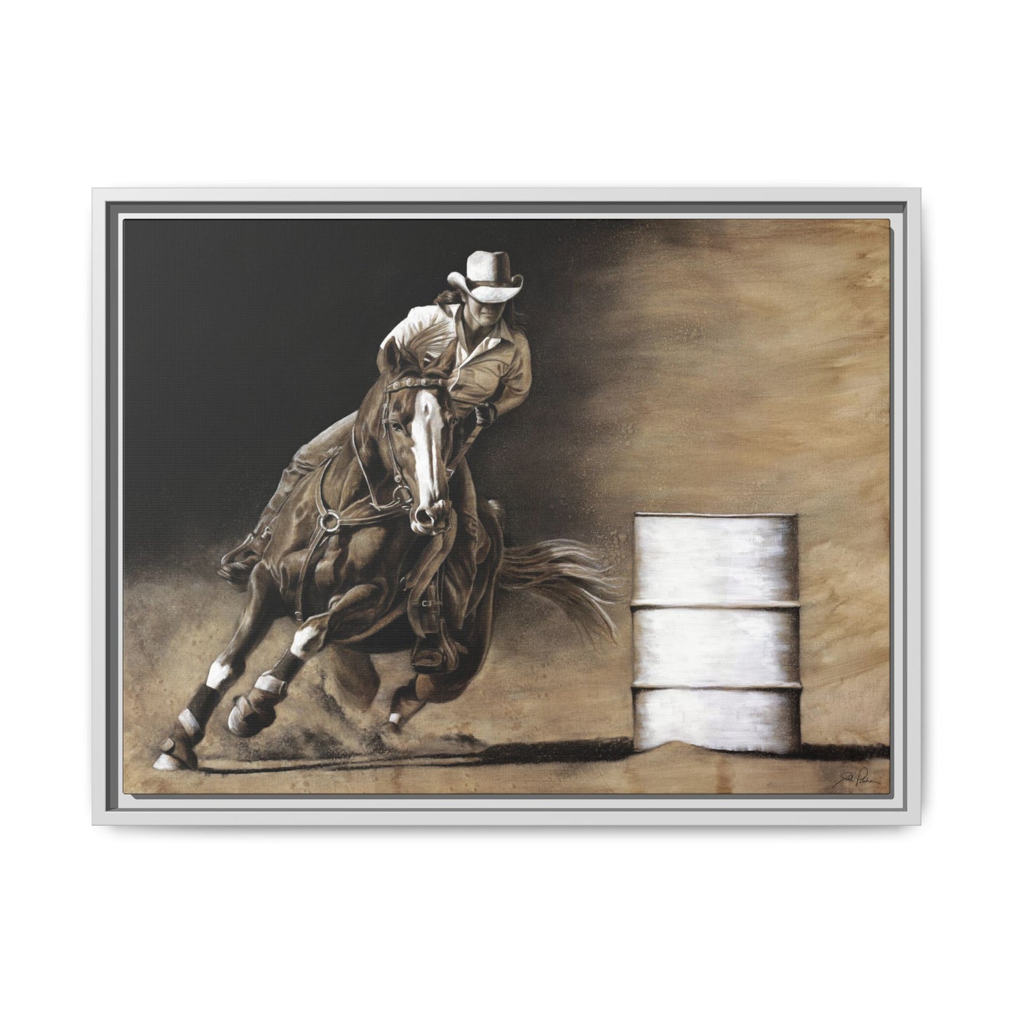 "Turn and Burn" Framed Canvas