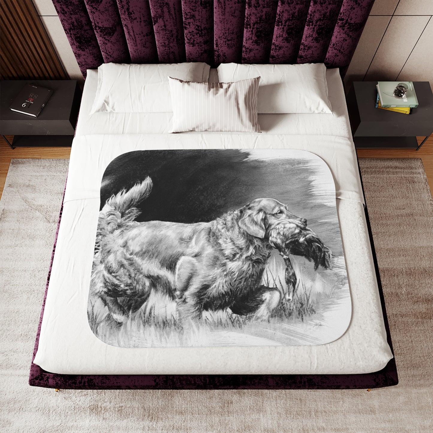 "Good Dog" Sherpa Blanket.