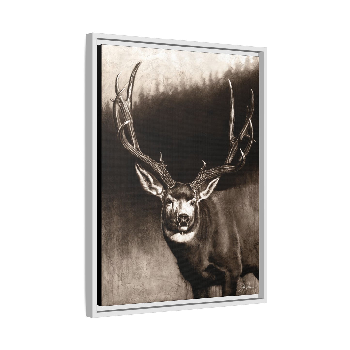 "Muley" Framed Canvas