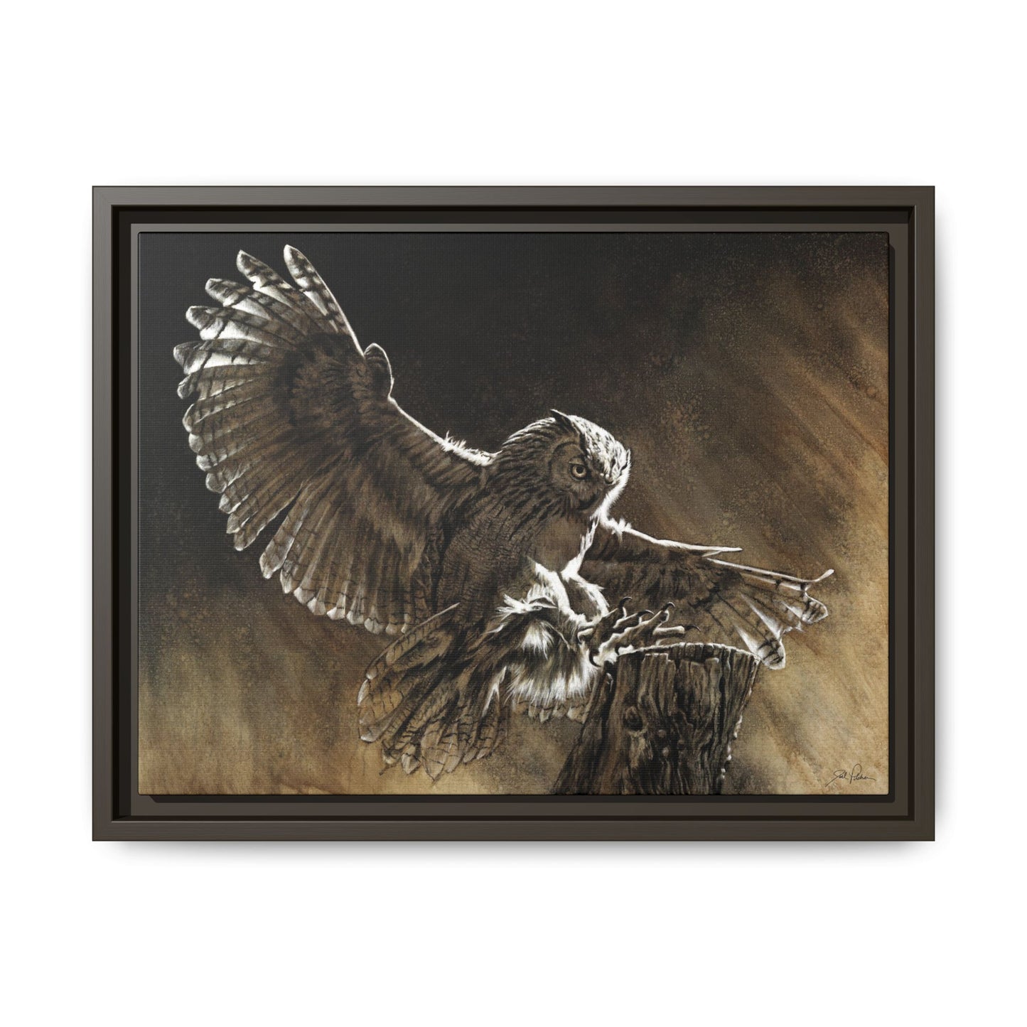 "Night Shift" Framed Canvas