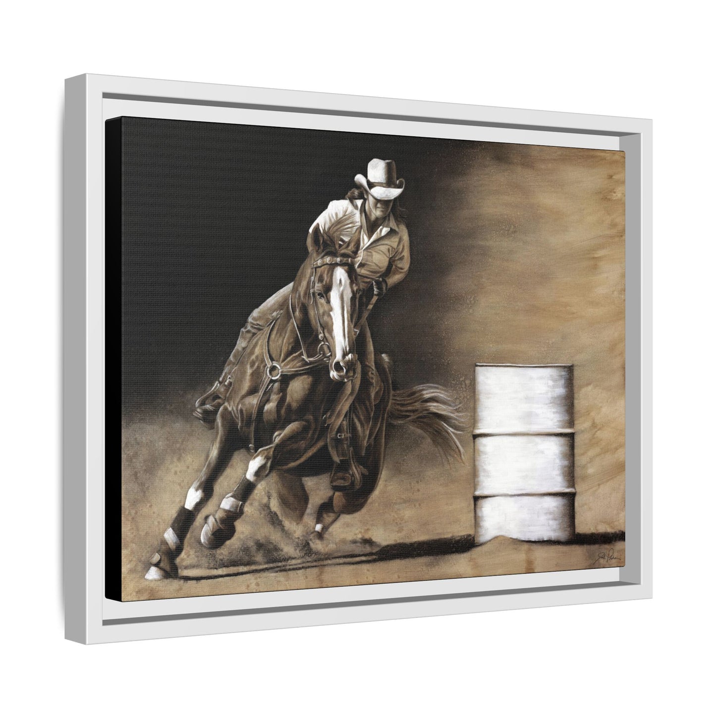 "Turn and Burn" Framed Canvas