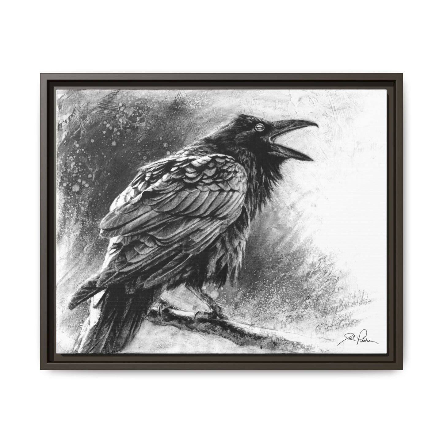 "Raven" Framed Canvas