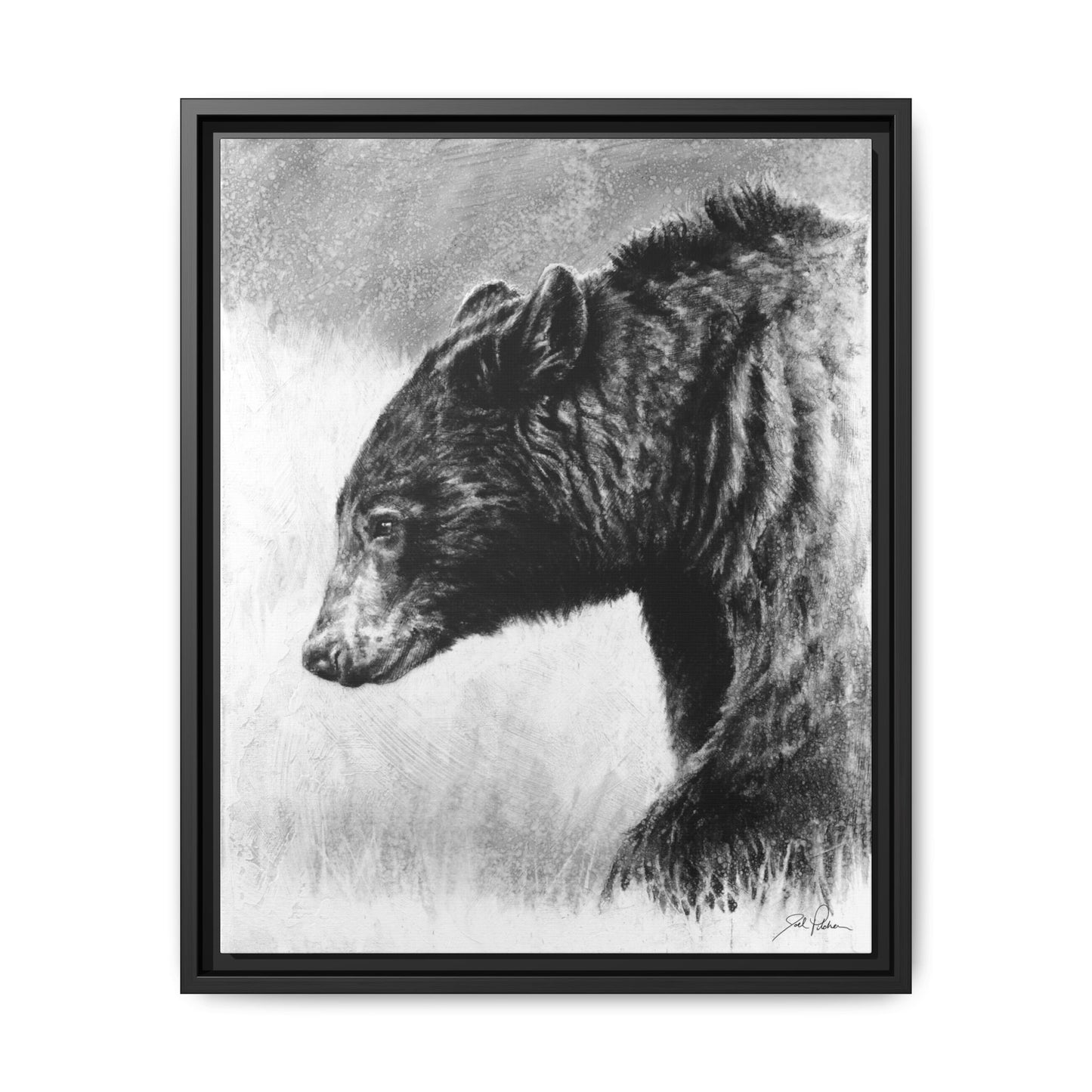 "Burly Bear" Framed Canvas