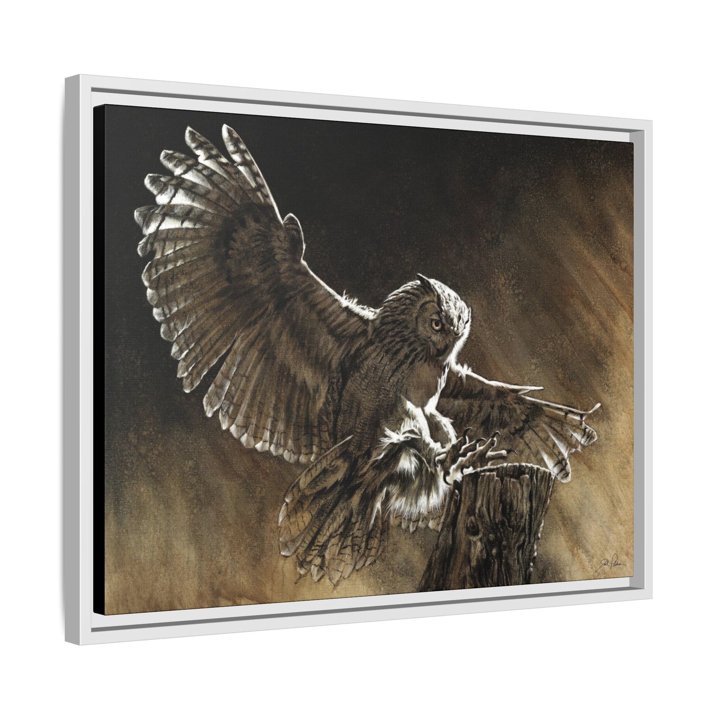 "Night Shift" Framed Canvas