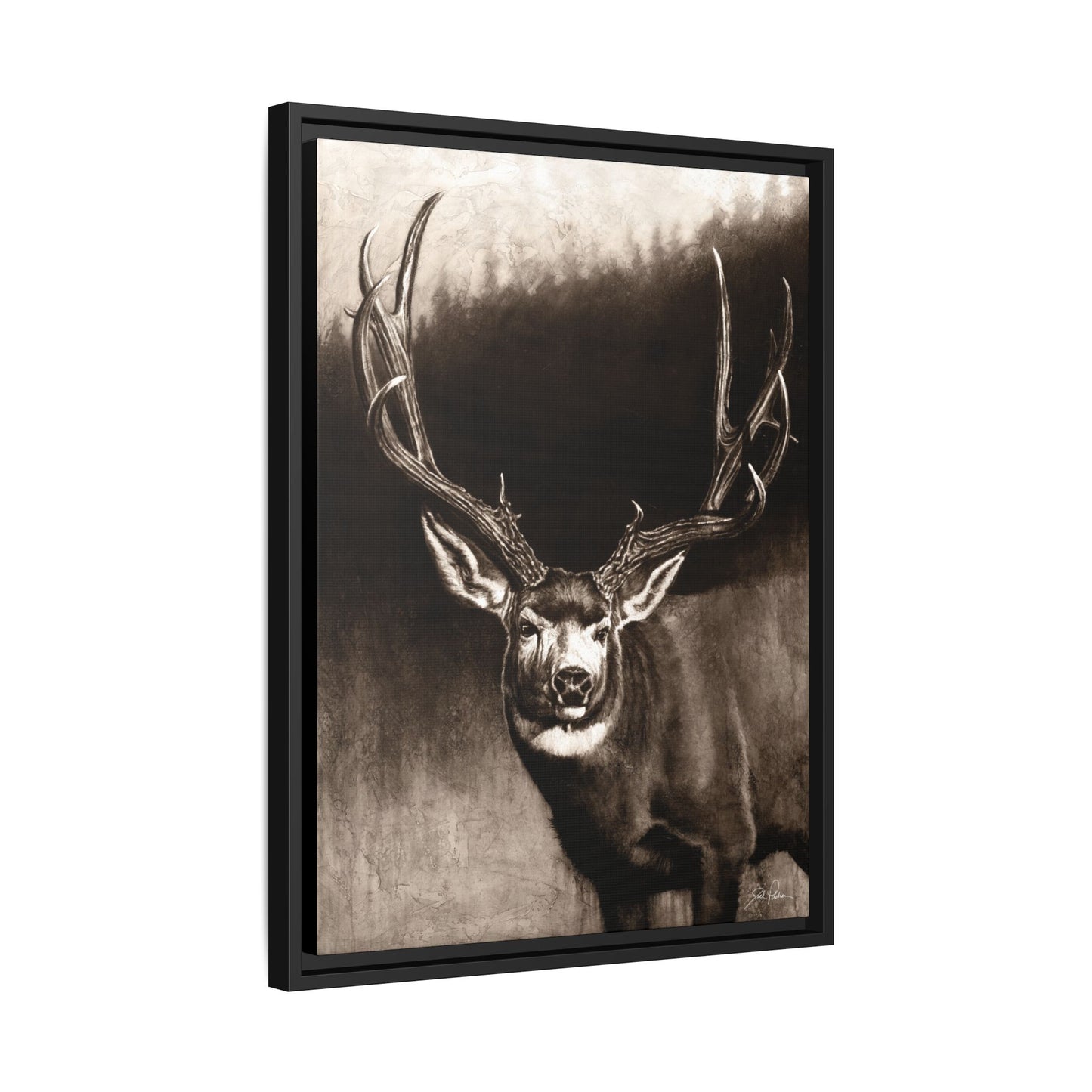 "Muley" Framed Canvas