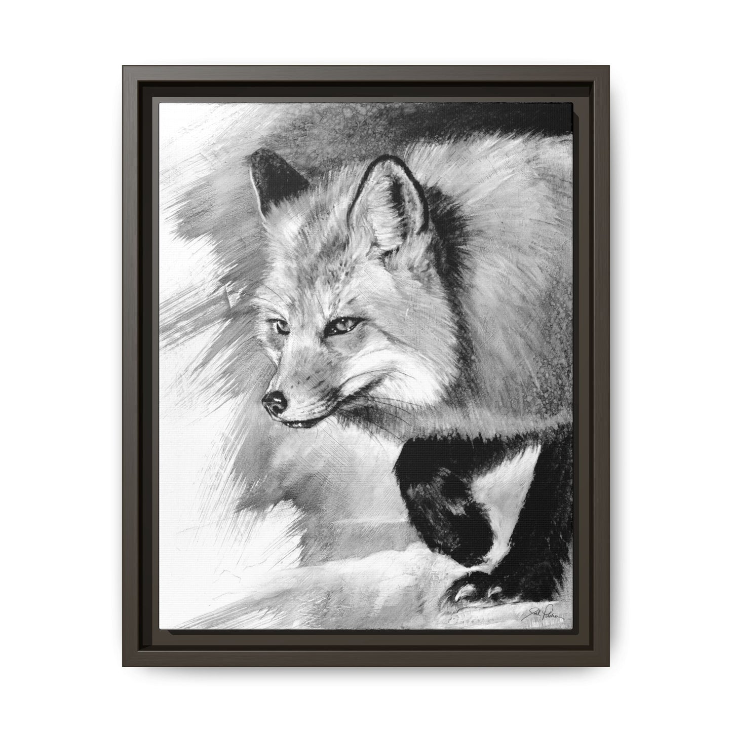 "Fox" Framed Canvas