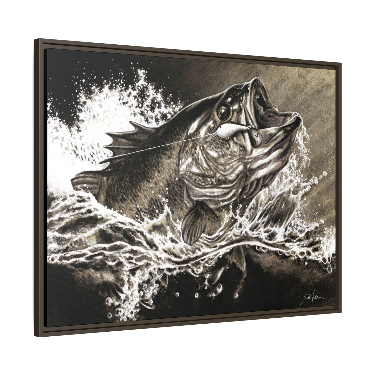 "Hooked" Framed Canvas