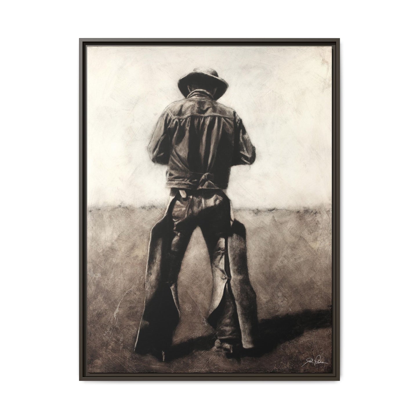 "Cowboy" Framed Canvas