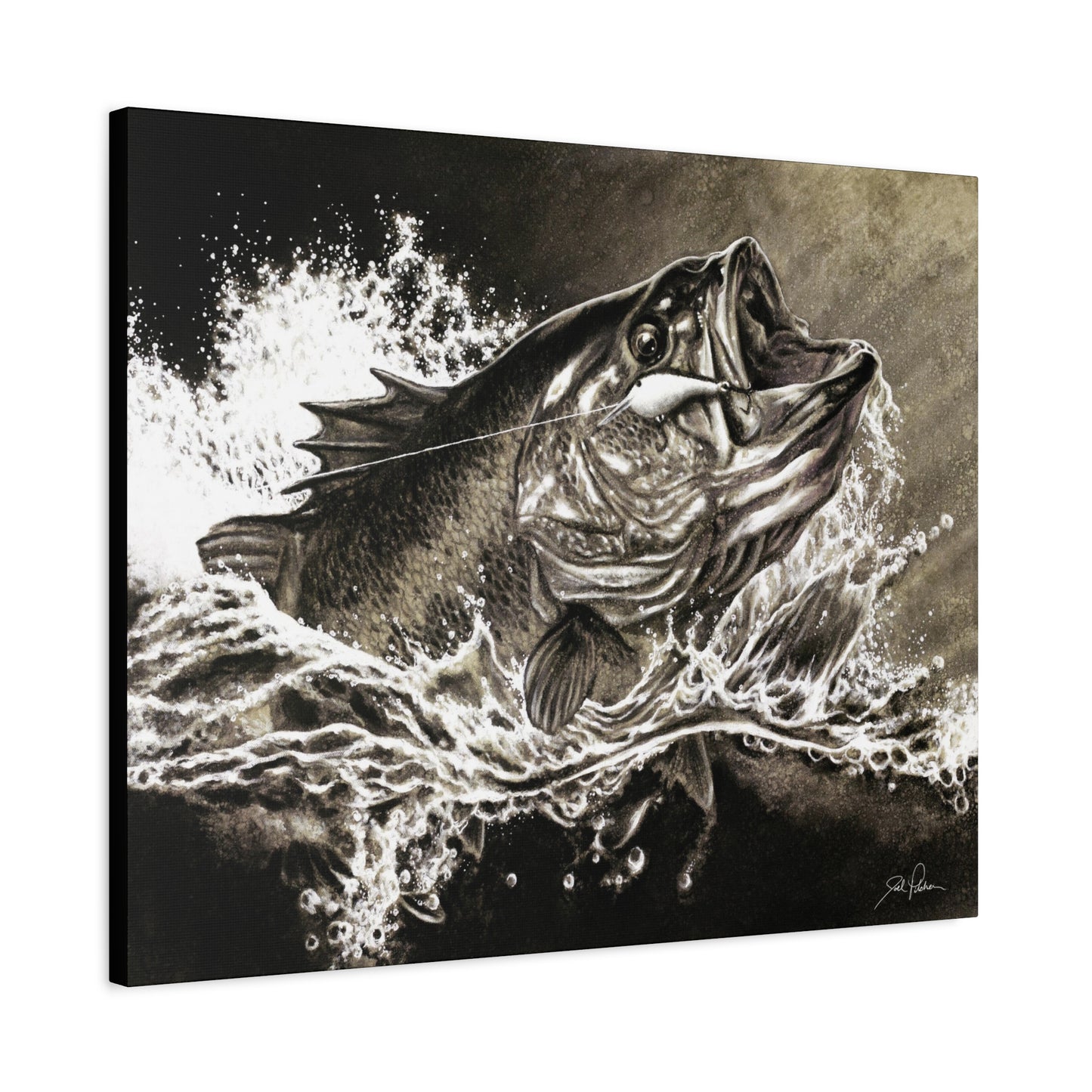 "Hooked" Stretched Canvas