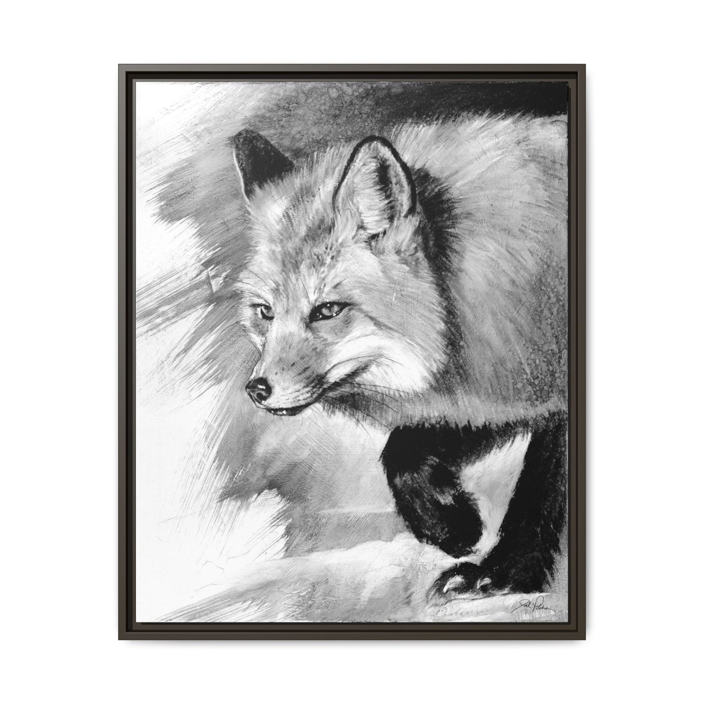 "Fox" Framed Canvas