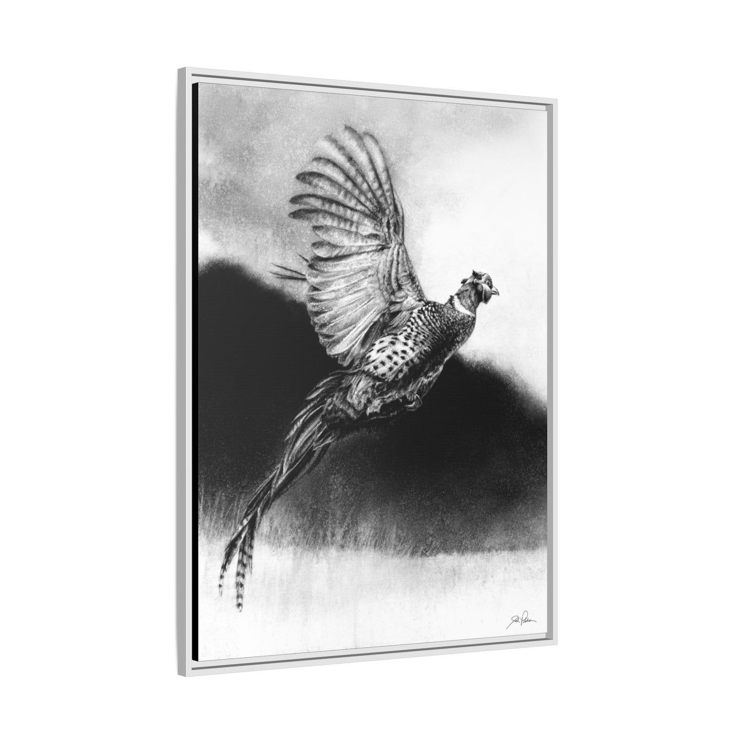"Flushed" Framed Canvas