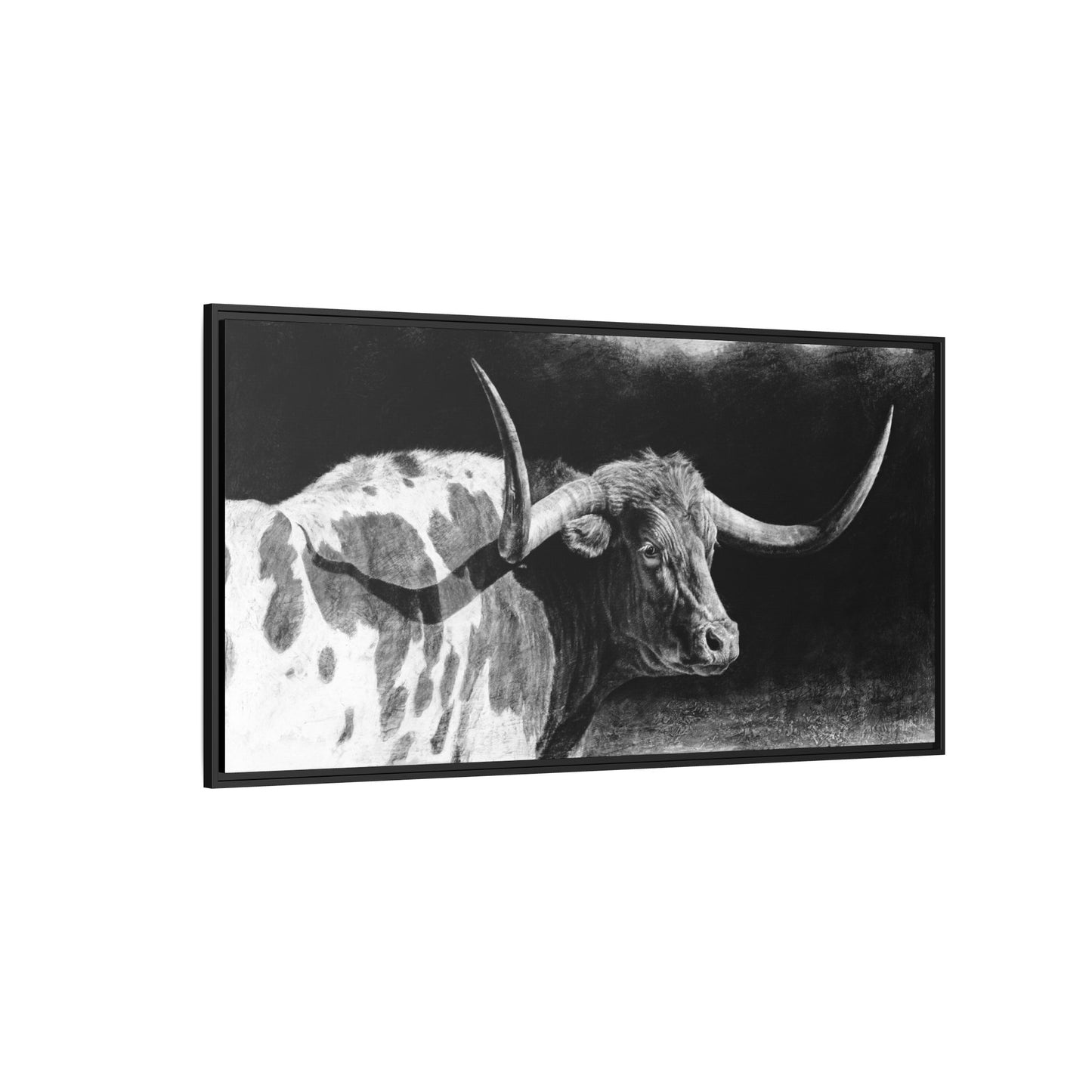 "Longhorn II" Framed Canvas
