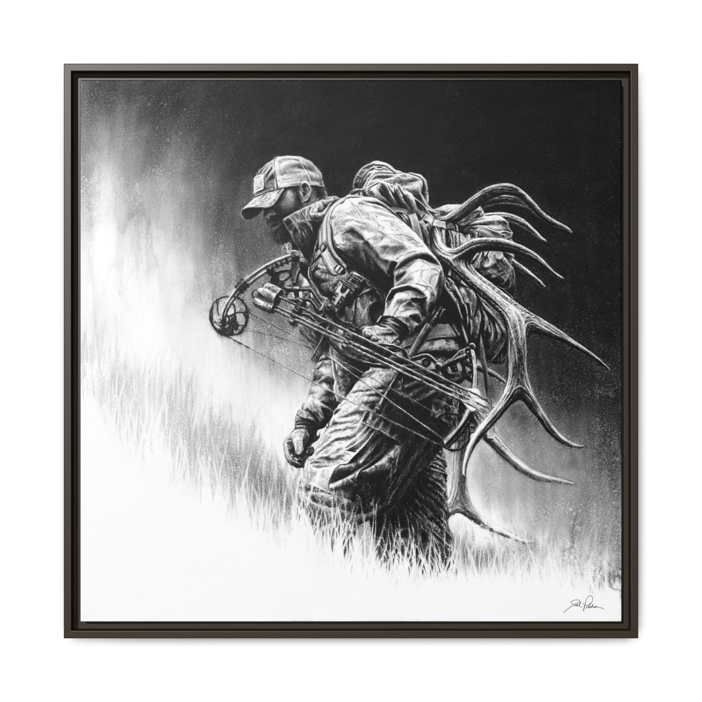 "Uphill Battle" Framed Canvas