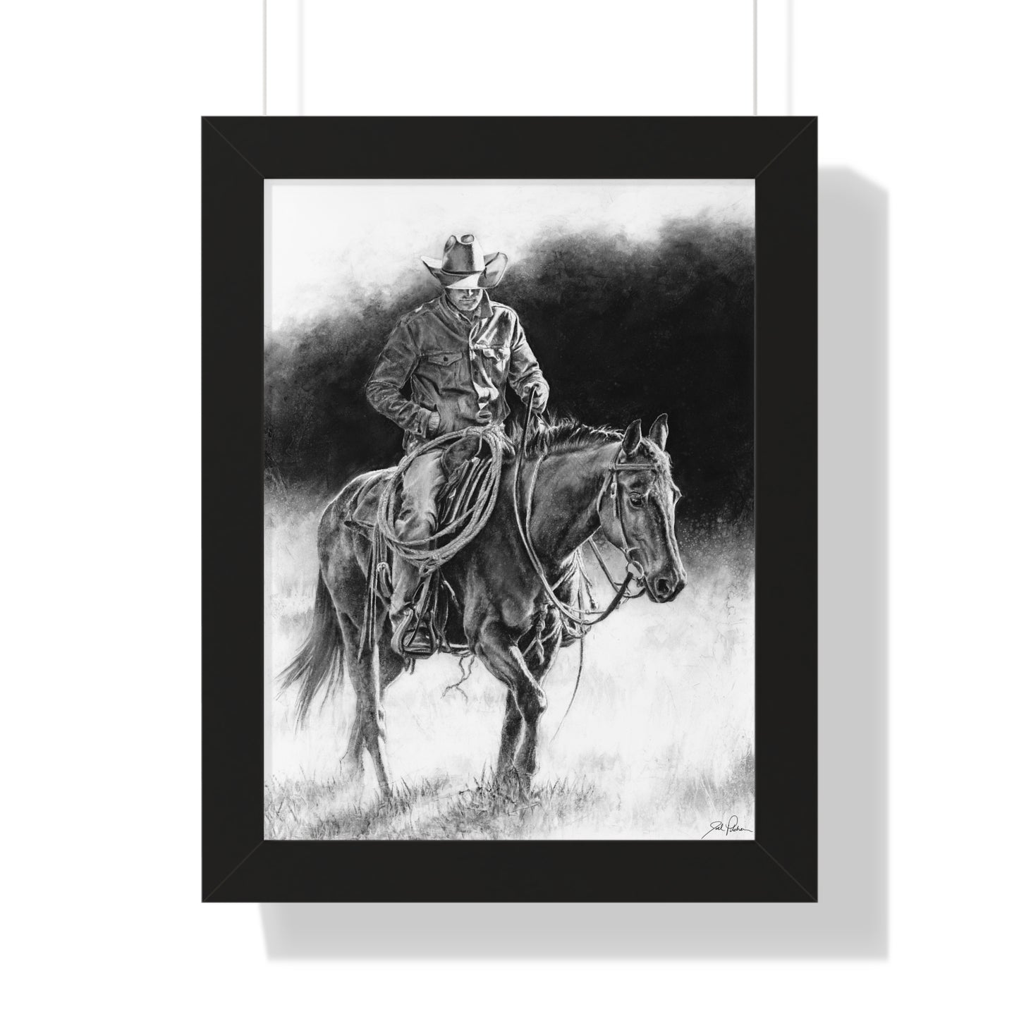 "Ridin' for the Brand" Framed Paper Print