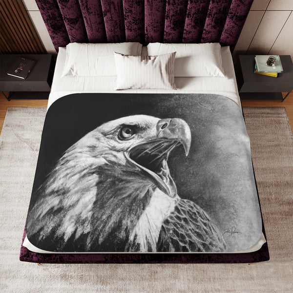 "Bald Eagle" Sherpa Blanket.