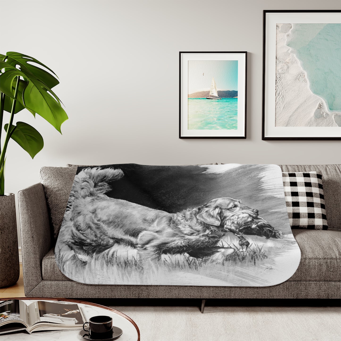 "Good Dog" Sherpa Blanket.