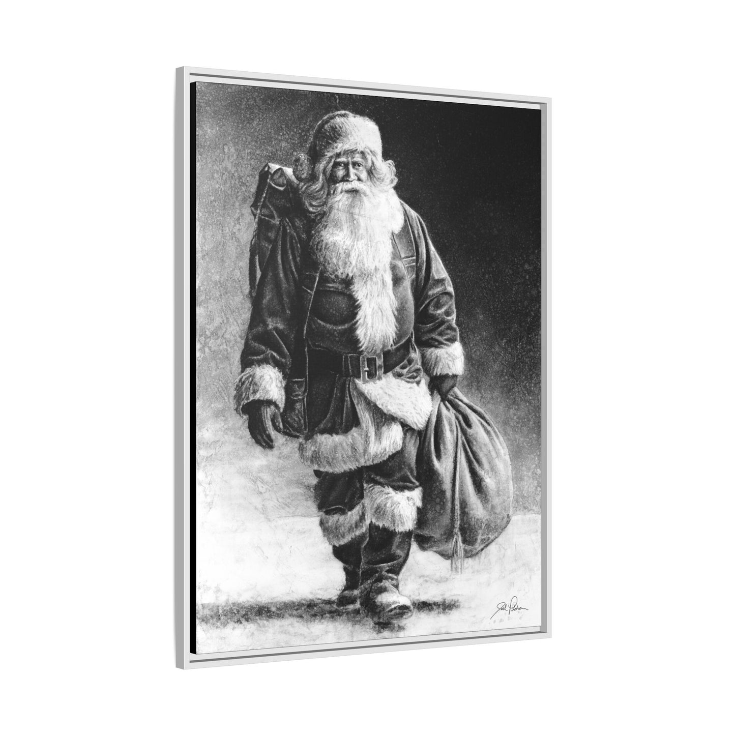 "Right Down Santa Claus Lane" Framed Canvas
