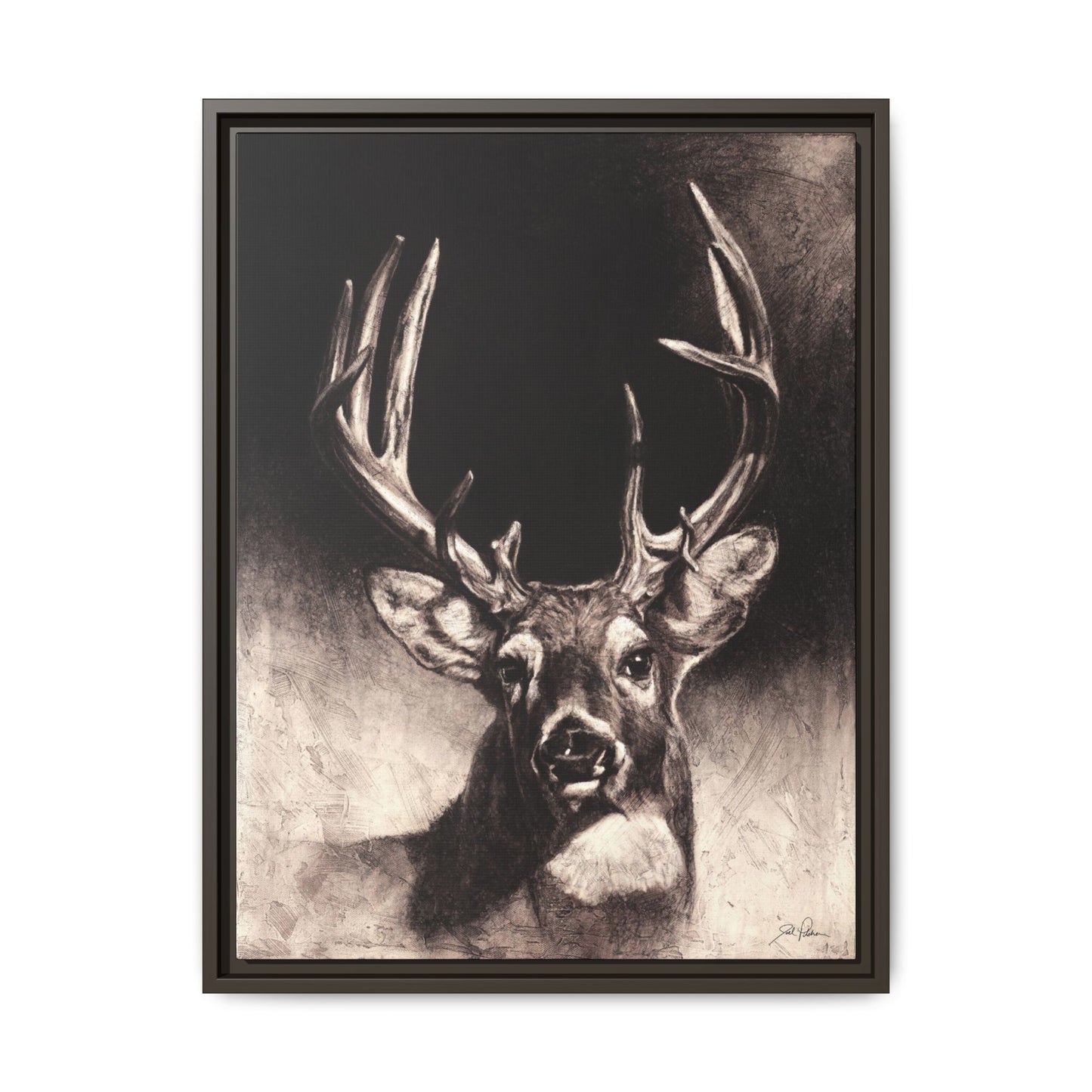 "Nice Buck" Framed Canvas