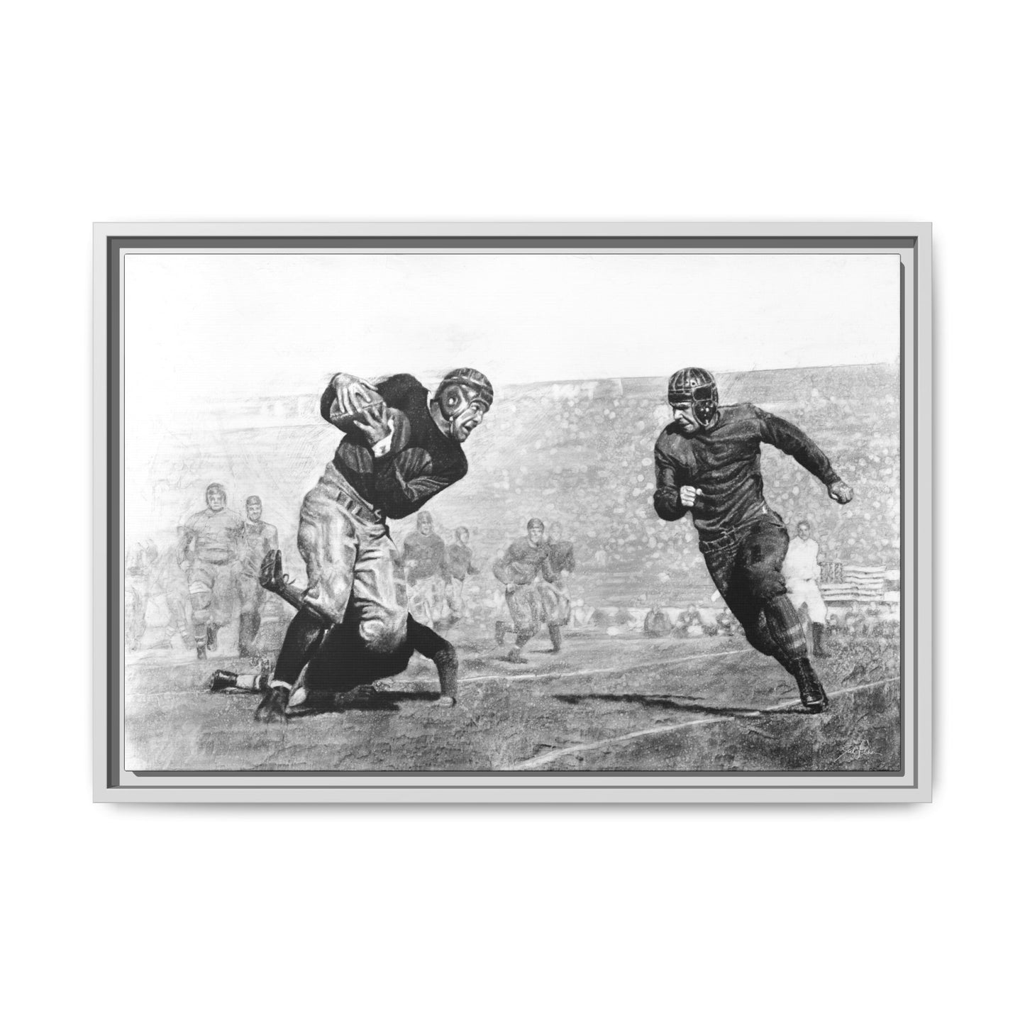 "Leatherheads" Framed Canvas