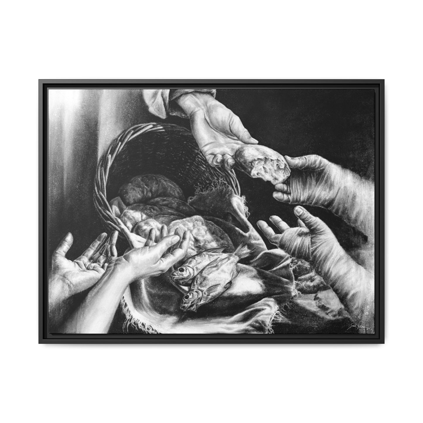 "Loaves and Fishes" Framed Canvas