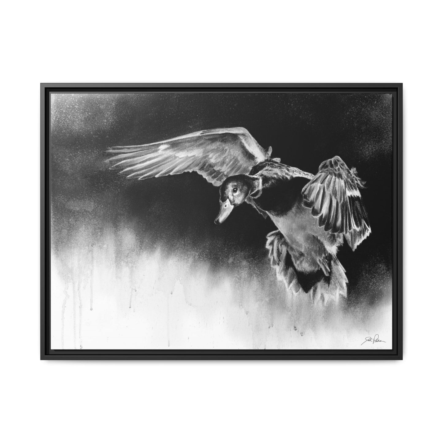 "Controlled Descent" Framed Canvas