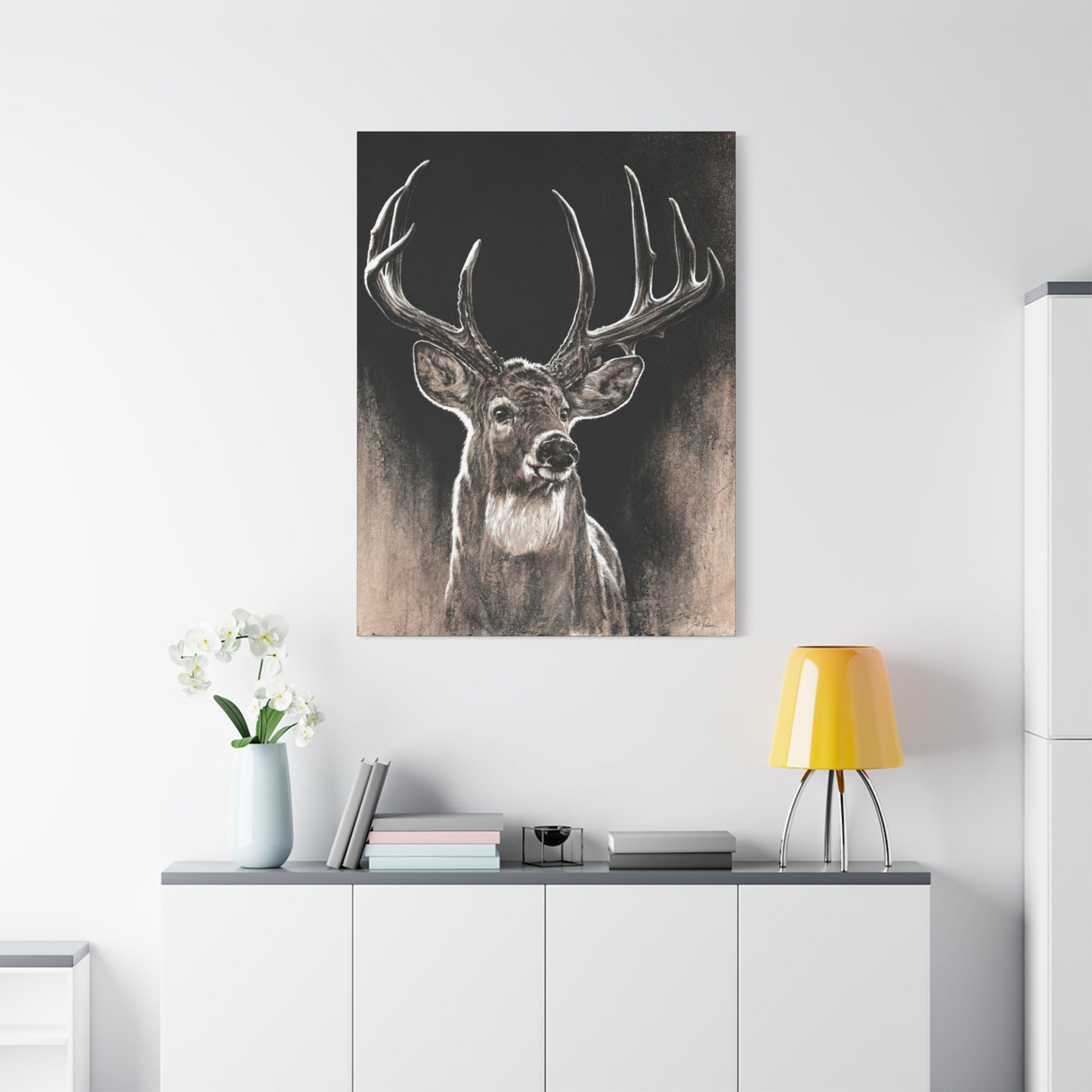 "Backlit Buck" Stretched Canvas