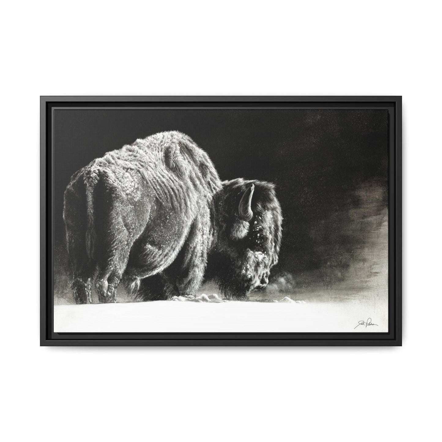 "Frosty" Framed Canvas