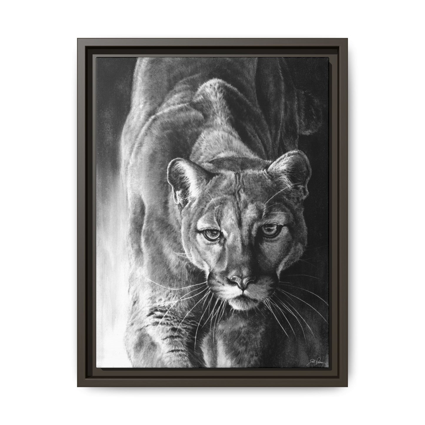"Watcher in the Woods" Framed Canvas