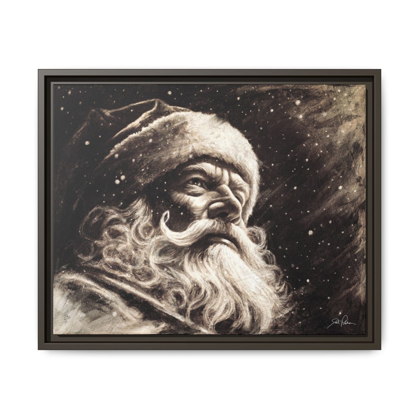 "Kris Kringle" Framed Canvas