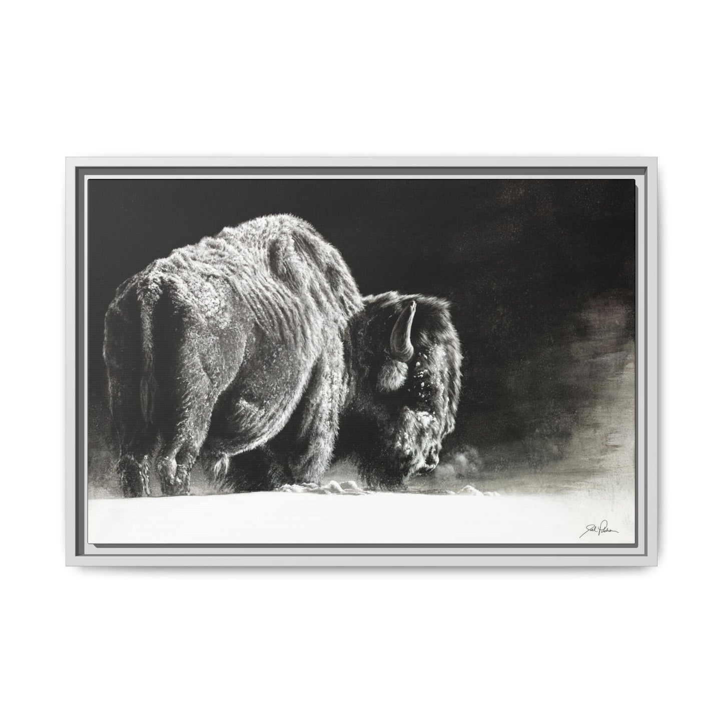 "Frosty" Framed Canvas