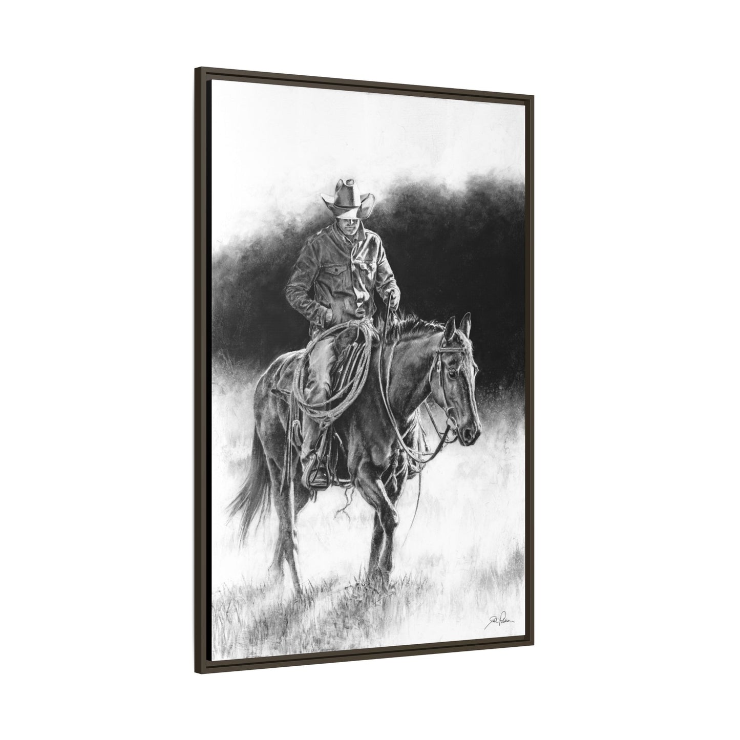 "Ridin' for the Brand" Framed Canvas