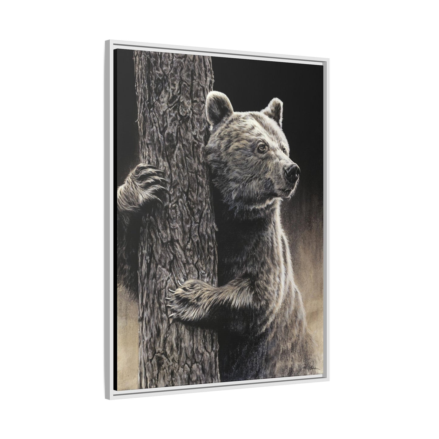 "Bear Hug" Framed Canvas