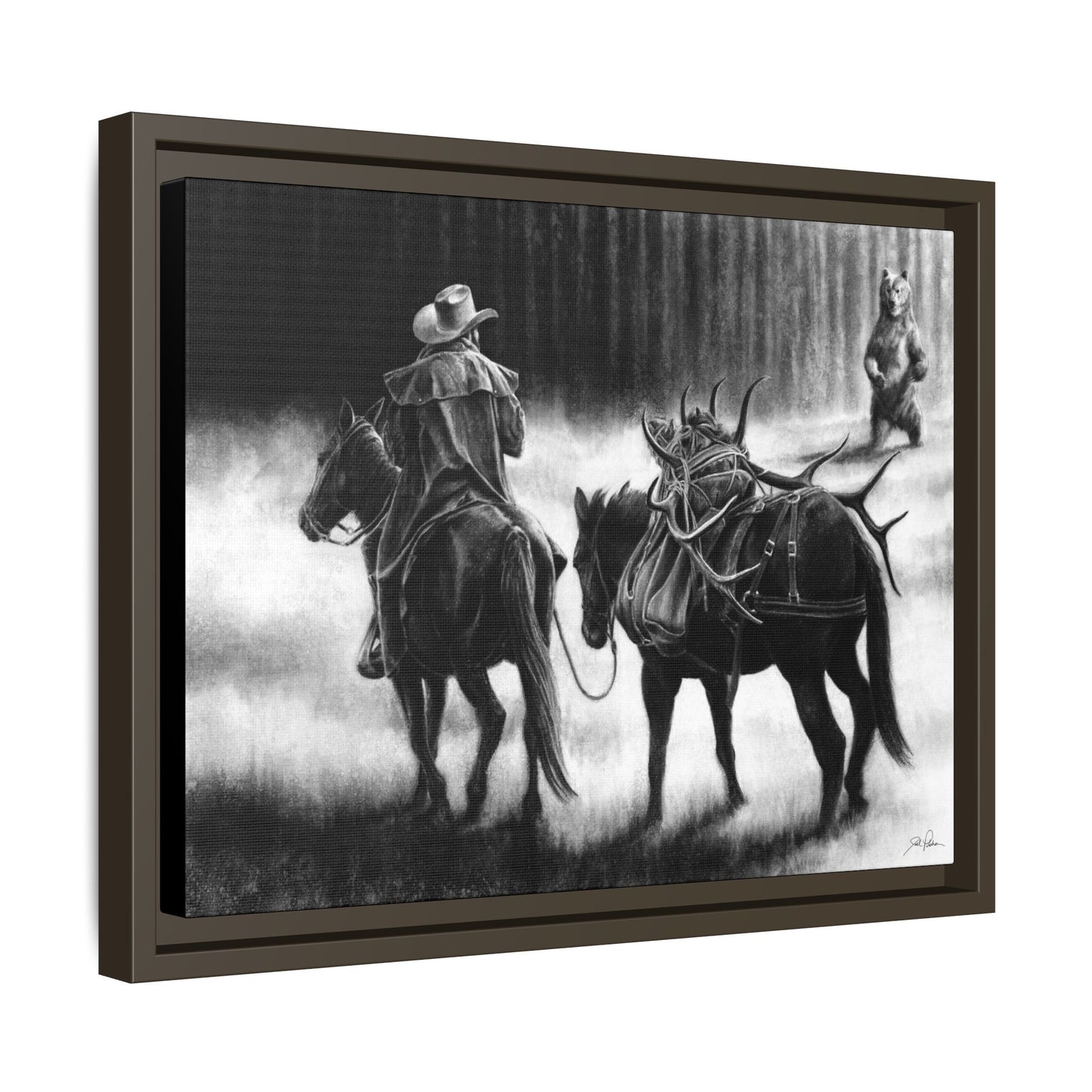"Just Passin' Through" Framed Canvas