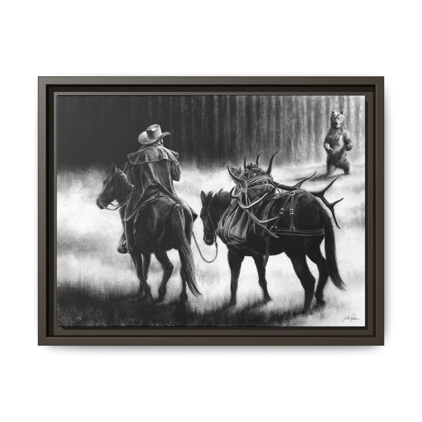 "Just Passin' Through" Framed Canvas