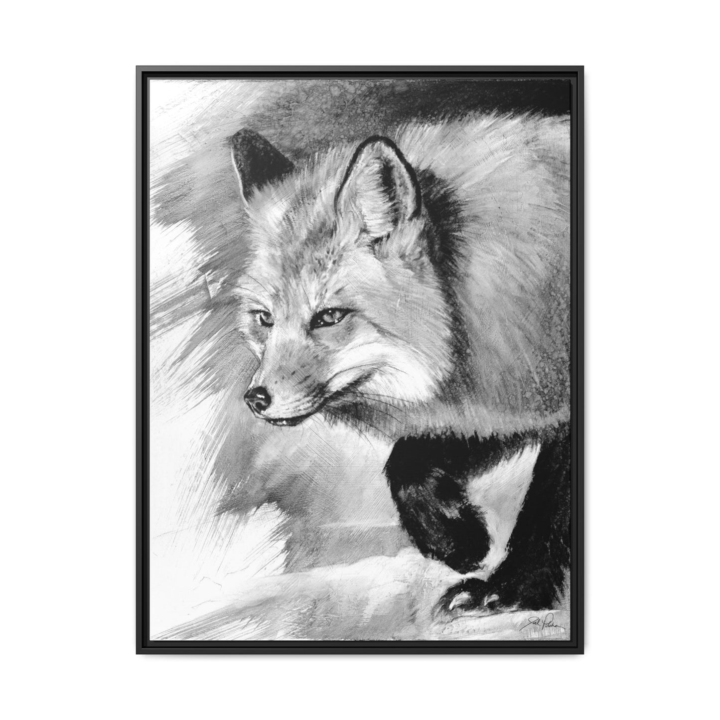 "Fox" Framed Canvas