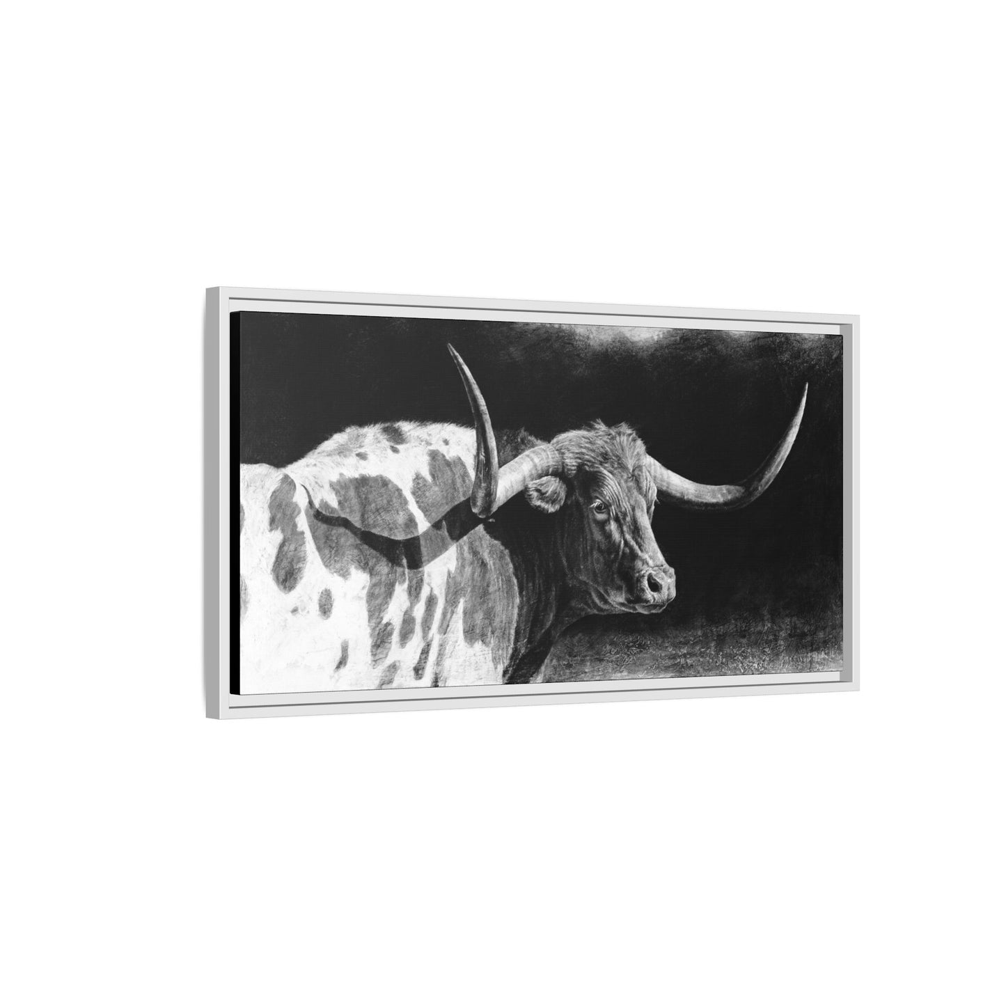 "Longhorn II" Framed Canvas