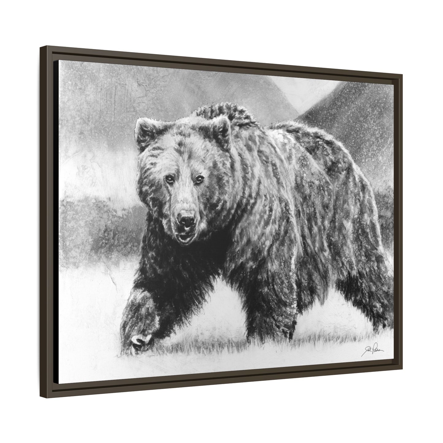 Grizzly II" Framed Canvas