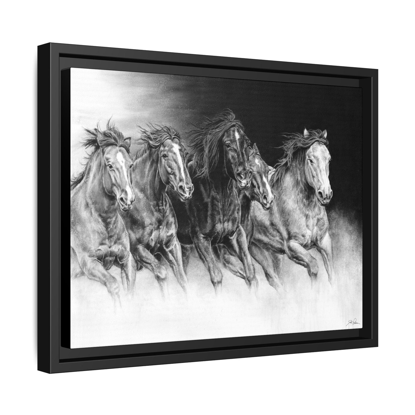 "Wild Bunch" Framed Canvas