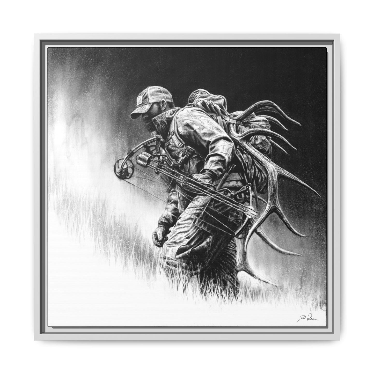 "Uphill Battle" Framed Canvas