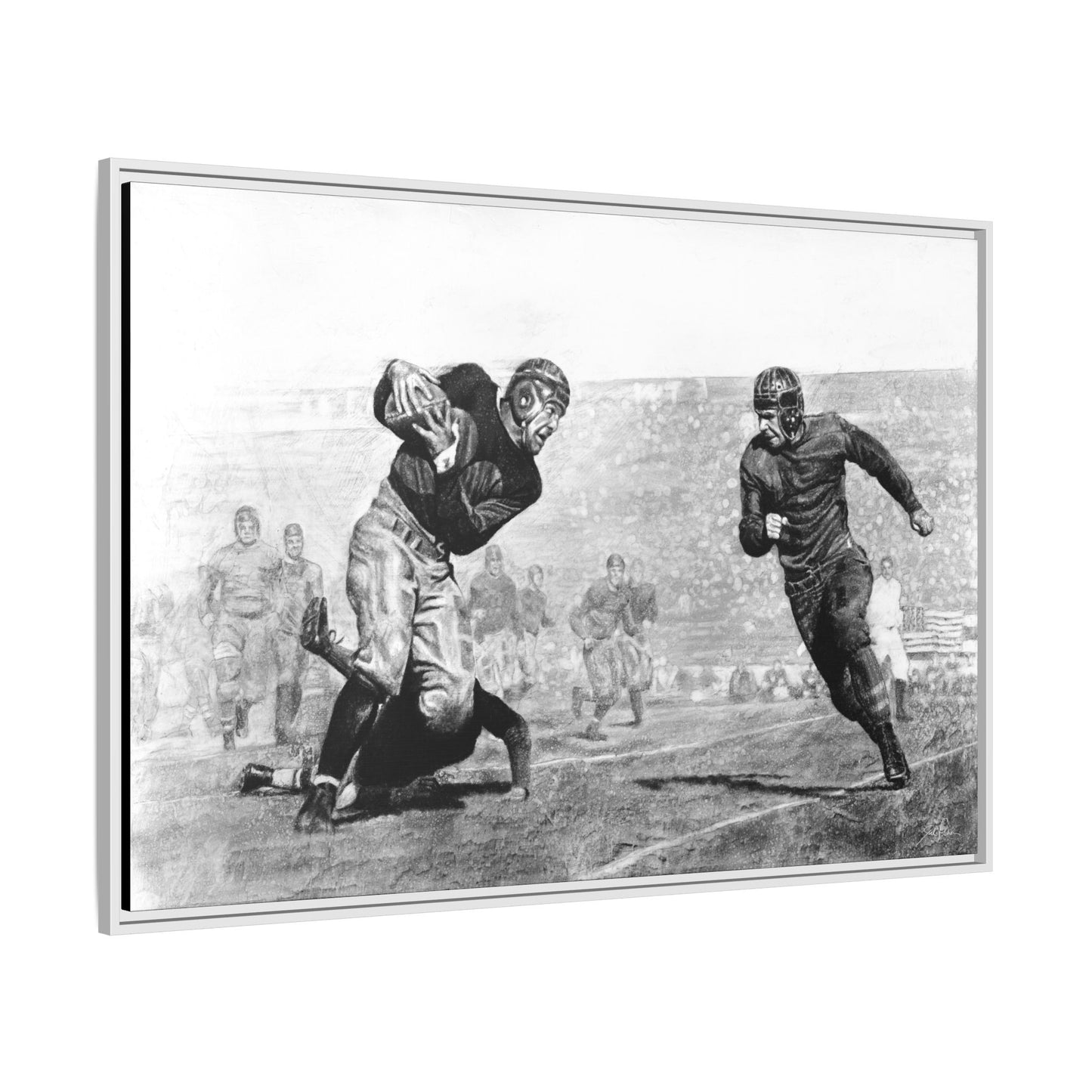 "Leatherheads" Framed Canvas