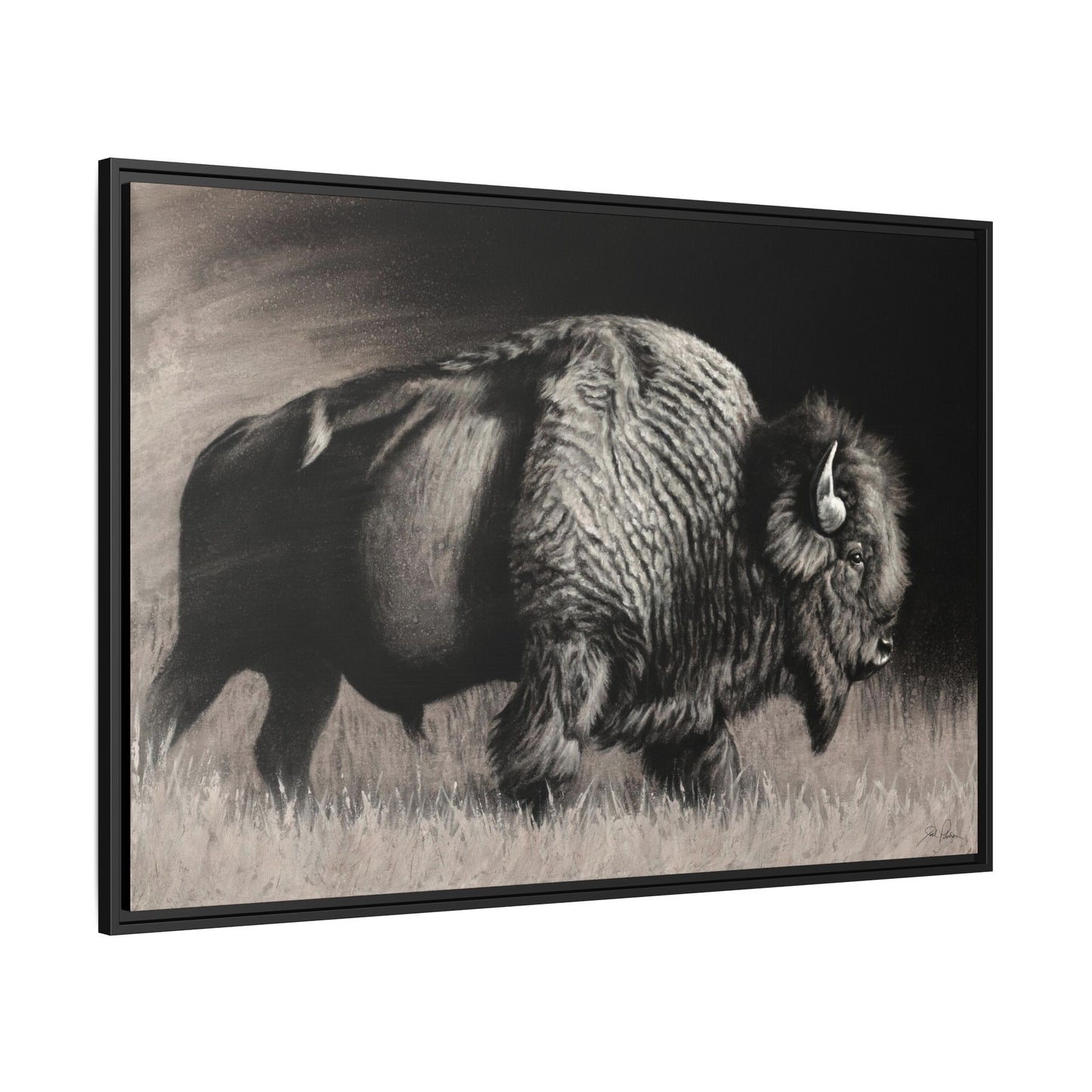"Into the Storm" Framed Canvas