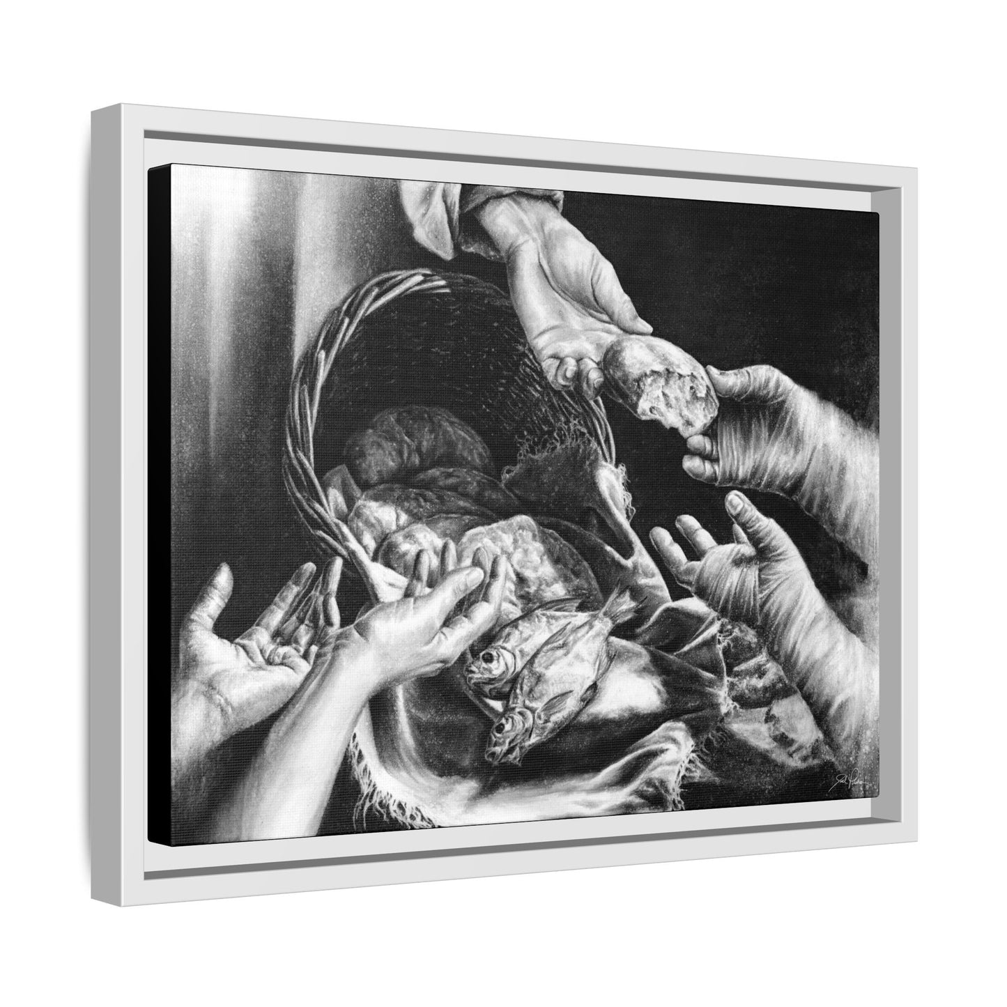 "Loaves and Fishes" Framed Canvas