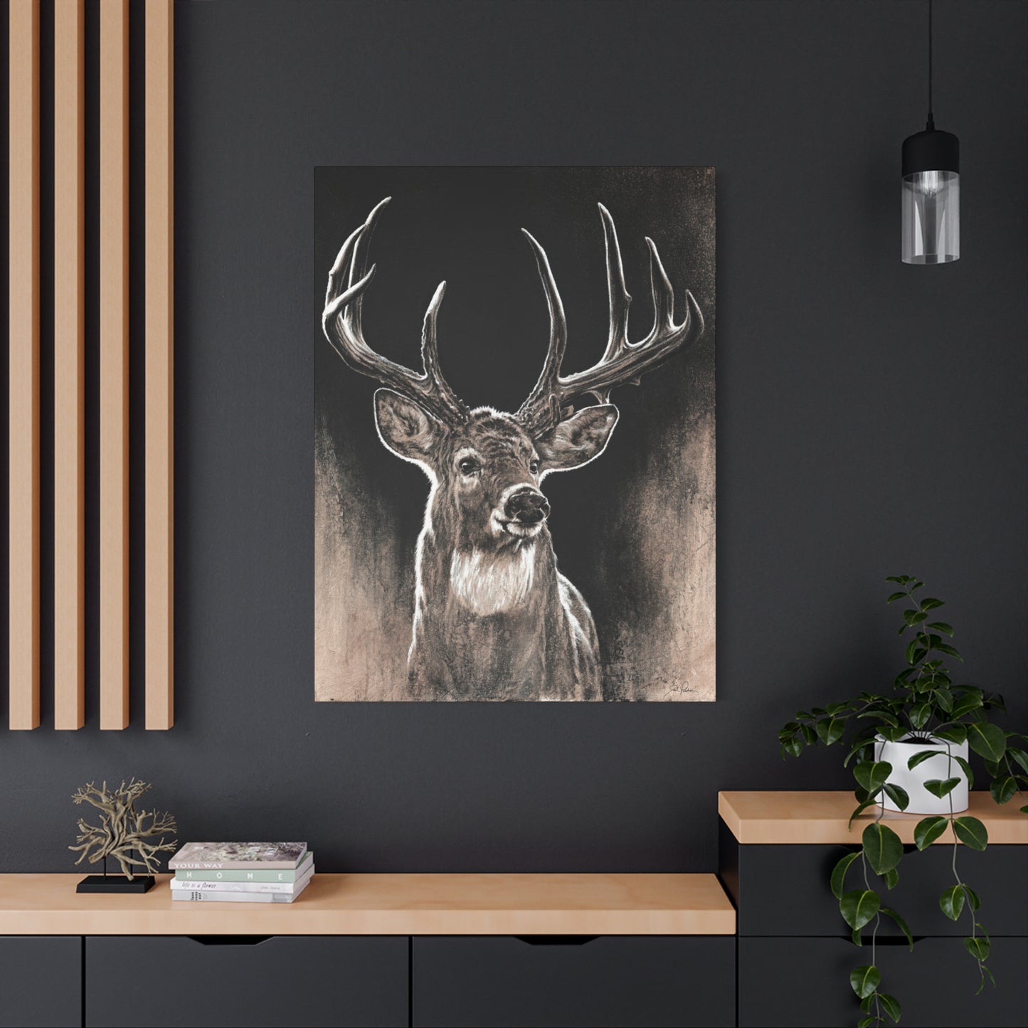"Backlit Buck" Stretched Canvas