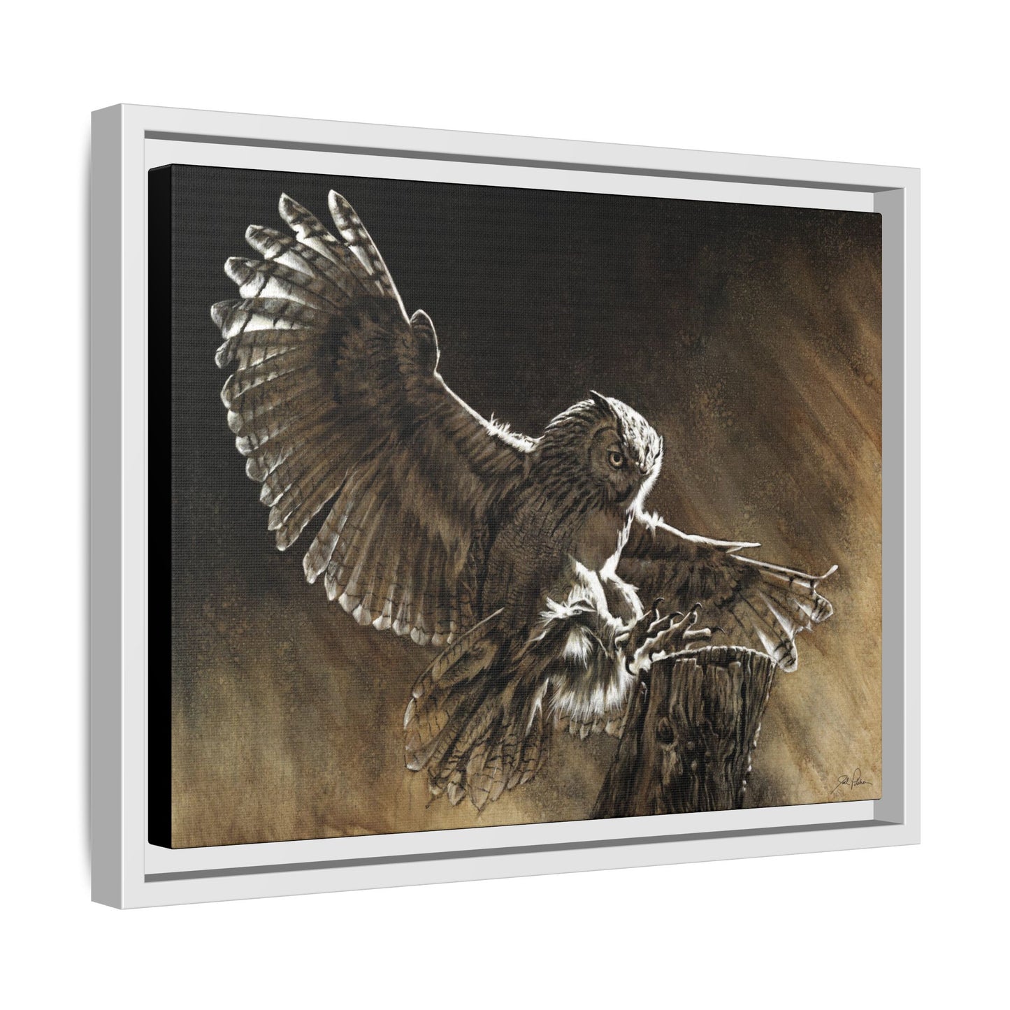 "Night Shift" Framed Canvas