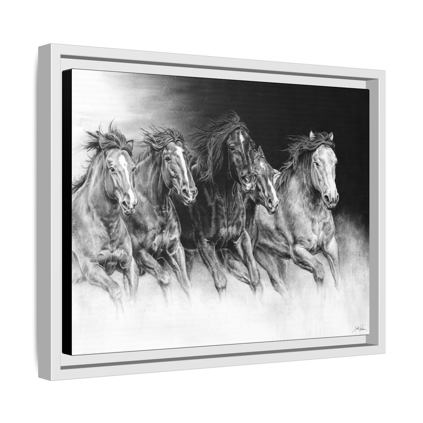"Wild Bunch" Framed Canvas
