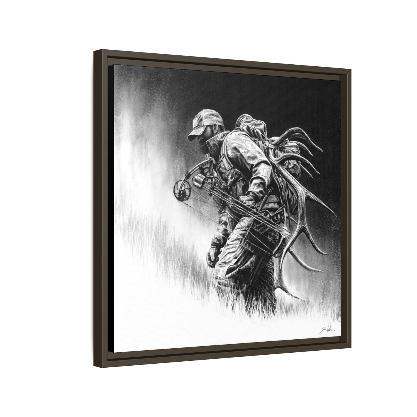 "Uphill Battle" Framed Canvas