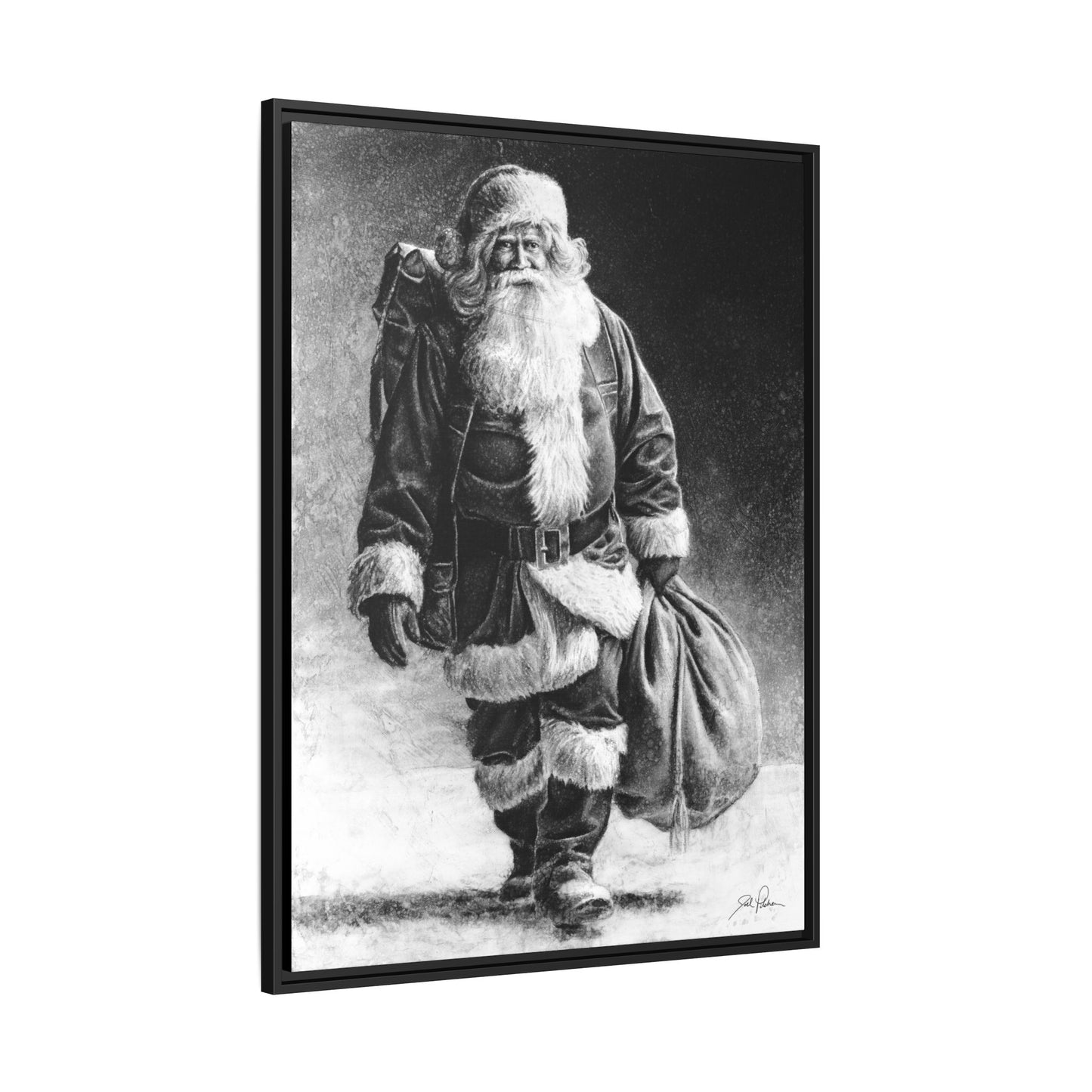 "Right Down Santa Claus Lane" Framed Canvas
