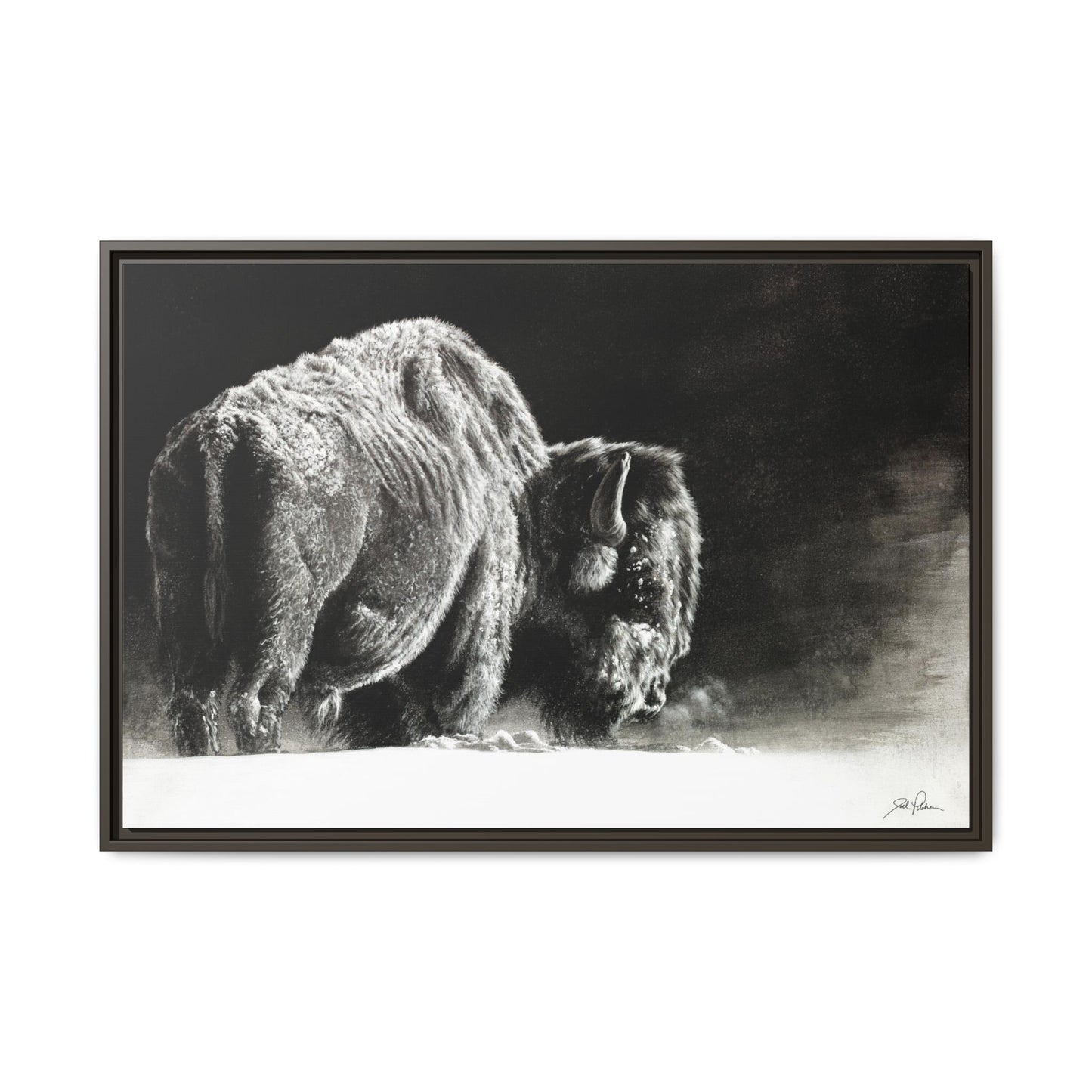 "Frosty" Framed Canvas