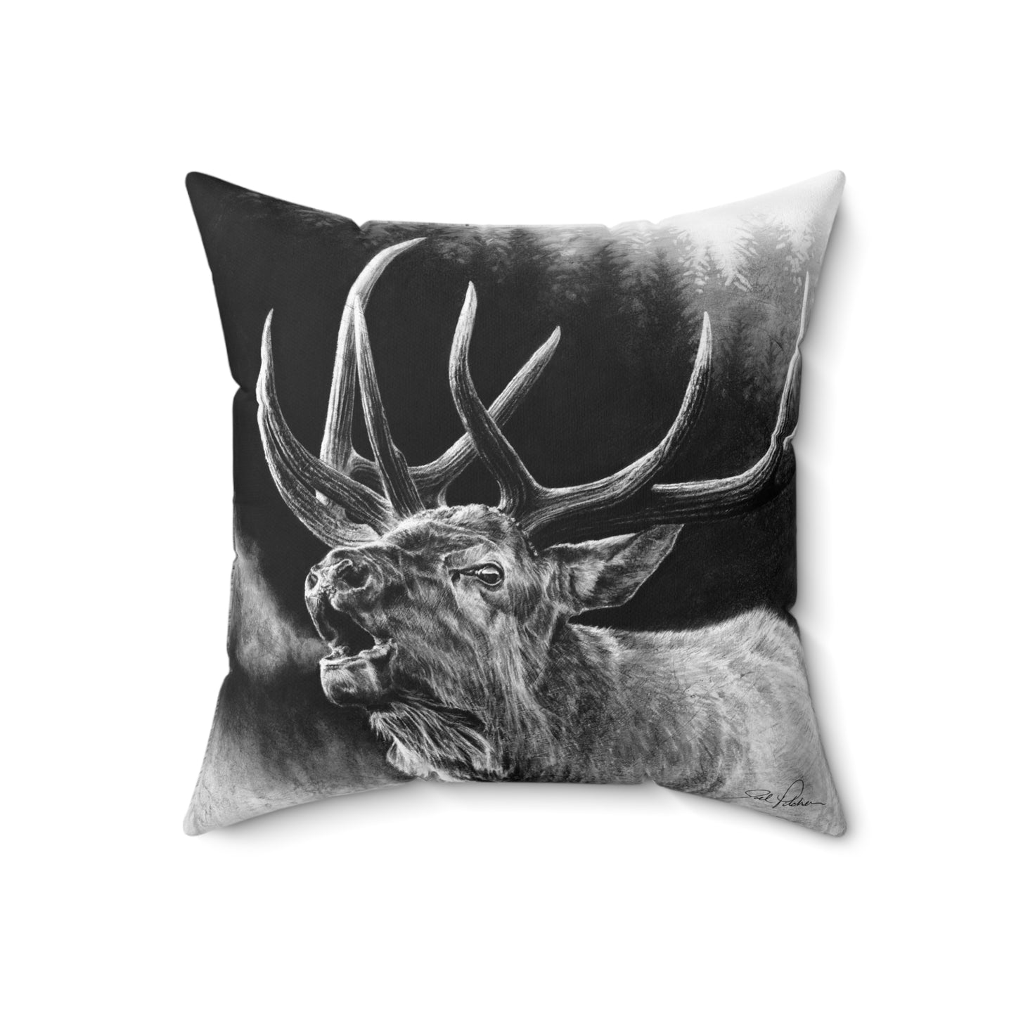 "Bugle Boy" Square Pillow.