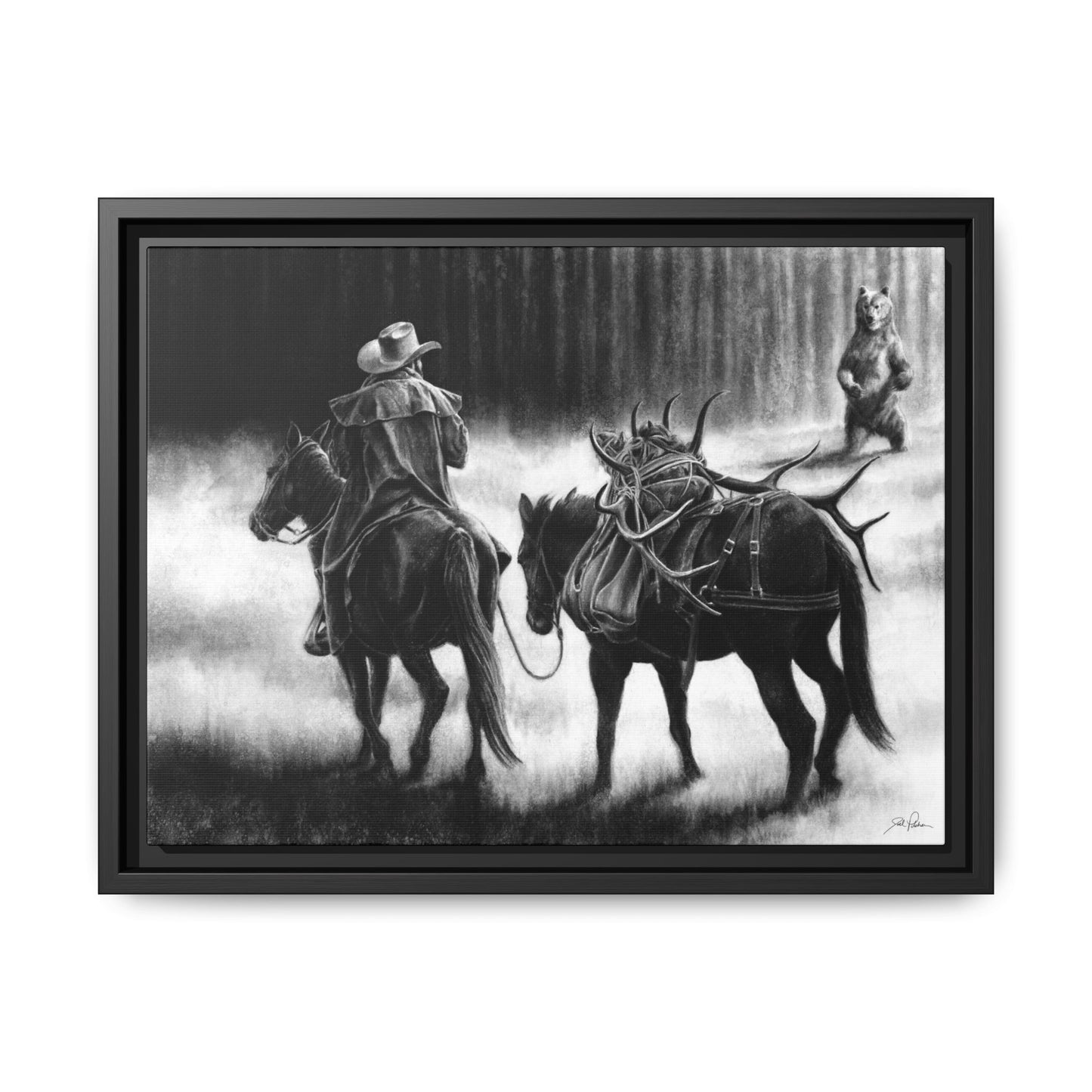 "Just Passin' Through" Framed Canvas